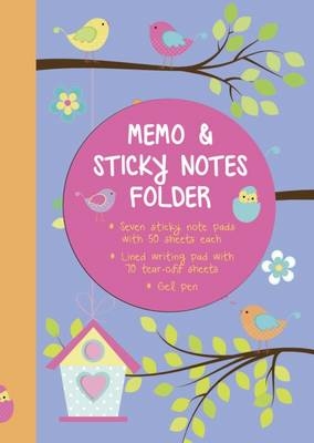 Memo & Sticky Notes Folder: Cute Birds