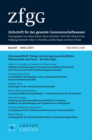 Dialog zwischen genossenschaftlicher Wissenschaft und Praxis – 60 Jahre ZfgG