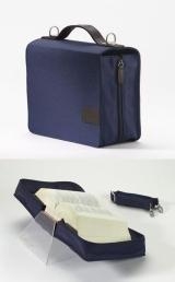 Sch&ouml;nfelderSkin blau, Buchh&uuml;llen-Tasche m. Buchst&uuml;tze