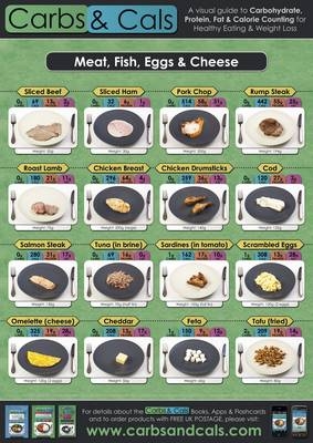 Carbs & Cals & Protein & Fat Poster Set