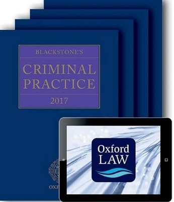 Blackstone's Criminal Practice 2017 (book, all supplements, and digital pack) - 