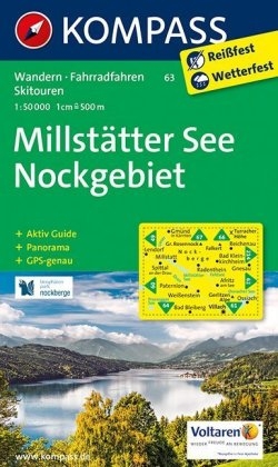 KOMPASS Wanderkarte Millstätter See, Nockgebiet