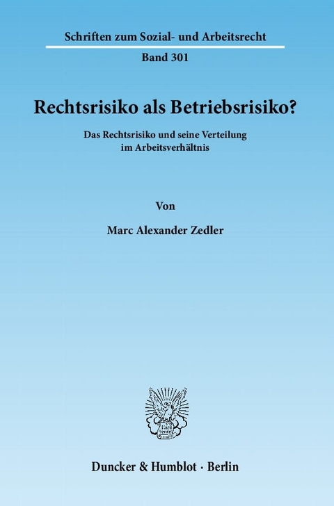 Rechtsrisiko als Betriebsrisiko? - Marc Alexander Zedler