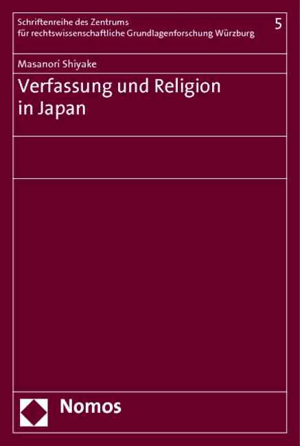 Verfassung und Religion in Japan - Masanori Shiyake