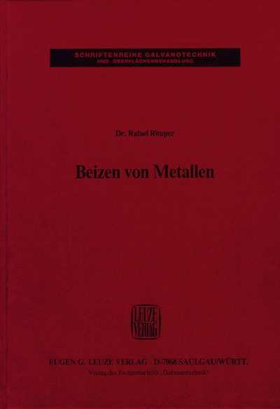 Beizen von Metallen - Rafael Rituper