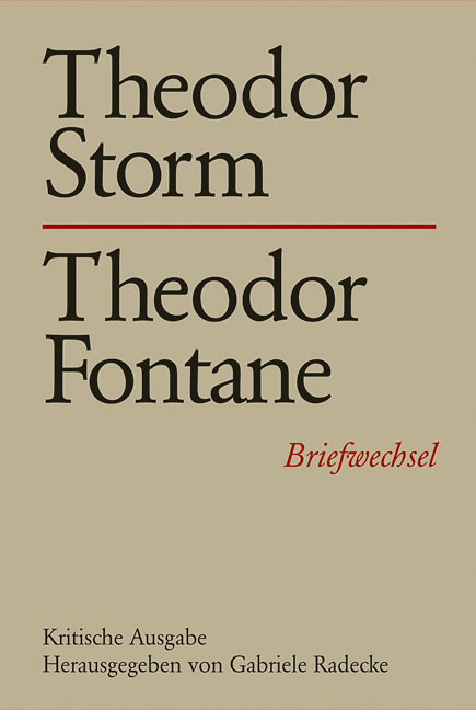 Theodor Storm &ndash; Theodor Fontane - 
