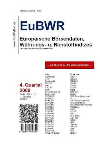 EuBWR 4. Quartal 2009 - Europäische Börsendaten, Währungs- und Rohstoffindizes