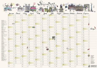 2012 Paris Wallplanners