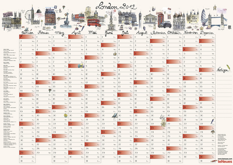 2012 London Wallplanners