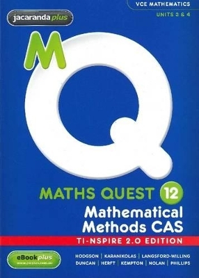 Maths Quest 12 Mathematical Methods CAS TI-Nspire 2.0 Edition & EBookPLUS + StudyOn VCE Mathematical Methods CAS Units 3&4 & Booklet Value Pack