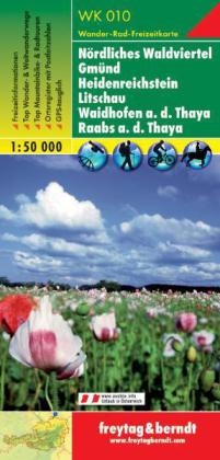 WK 010 Nördliches Waldviertel - Gmünd - Heidenreichstein - Litschau - Waidhofen a.d. Thaya - Raabs a.d. Thaya, Wanderkarte 1:50.000