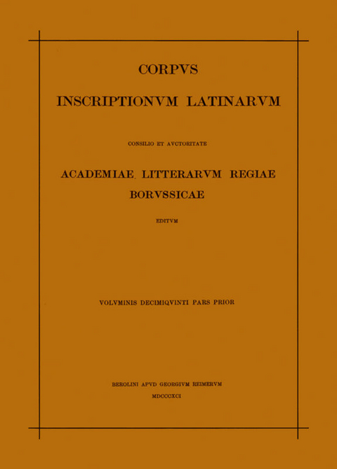 CORP INSCR LAT VOL 15 PARS 1 ND - 