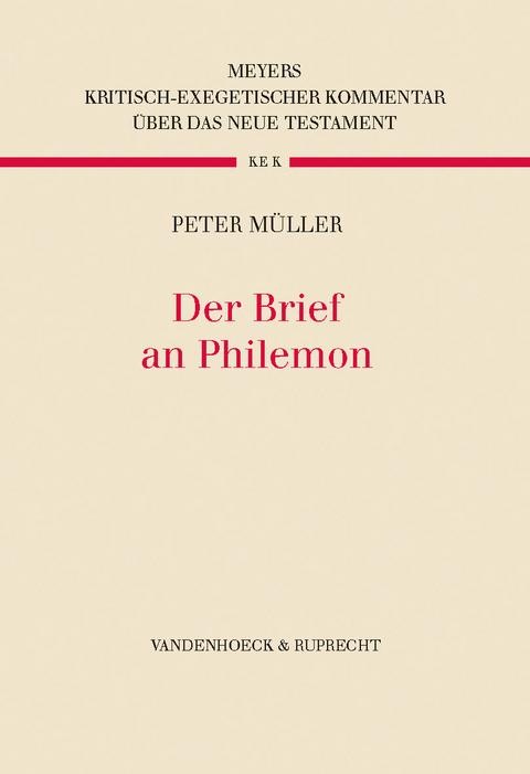 Der Brief an Philemon - Peter M&uuml;ller