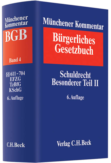 M&uuml;nchener Kommentar zum B&uuml;rgerlichen Gesetzbuch - 