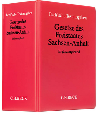 Gesetze des Landes Sachsen-Anhalt Ergänzungsband