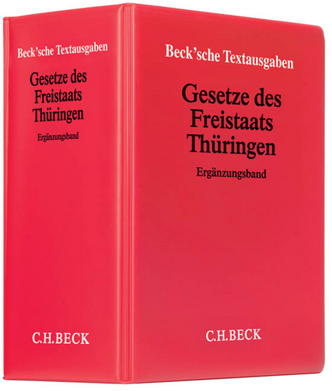 Gesetze des Freistaats Thüringen Ergänzungsband - 