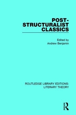 Post-Structuralist Classics - 