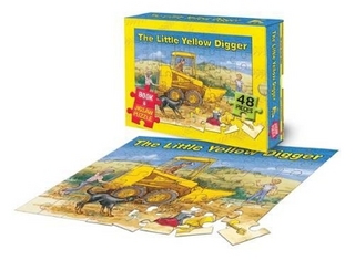 The Little Yellow Digger Book and Jigsaw Puzzle