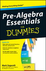 Pre-Algebra Essentials For Dummies - Mark Zegarelli