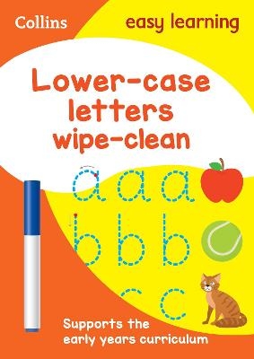 Lower Case Letters Age 3-5 Wipe Clean Activity Book -  Collins Easy Learning