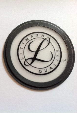 Membran für Littmann Cardiology III/Dual (kleine Membran), OHNE Haltering, grauer Rand