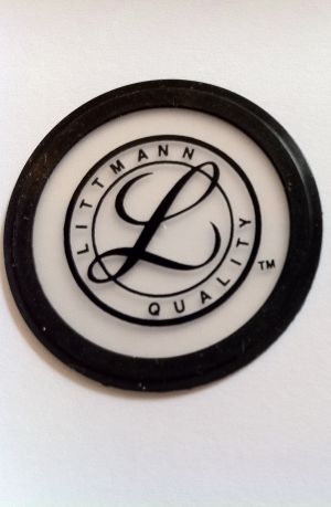 Membran für Littmann Cardiology III/Dual (kleine Membran), OHNE Haltering, schwarzer Rand