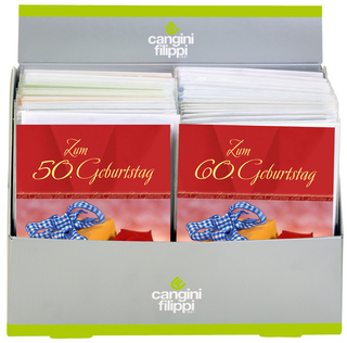 50 Ex. Geschenkh.f.runde Geb. sort. im Display