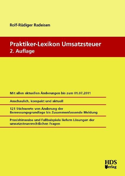 Praktiker-Lexikon Umsatzsteuer, 2. Auflage - Rolf-R&uuml;diger Radeisen
