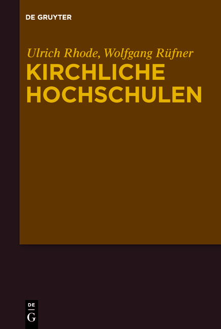 Kirchliche Hochschulen - Ulrich Rhode, Wolfgang R&uuml;fner
