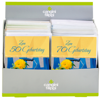 50 Ex. Geschenkh.f.runde Geb. sort. im Display