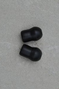 Ohroliven f&uuml;r Peil Professional Cardiology Double Comfort, gro&szlig;, schwarz, weich, mit Gewinde