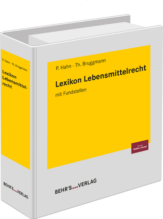 Lexikon Lebensmittelrecht mit Fundstellenliste