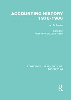 Accounting History 1976-1986 (RLE Accounting) - Peter Boys, John Freear