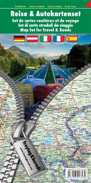 Deutschland • Österreich • Italien • Frankreich • Spanien  Reise & Autokartenset