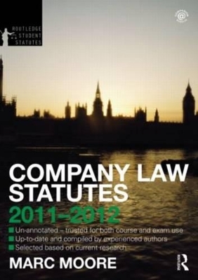 Company Law Statutes 2011-2012 - Marc Moore