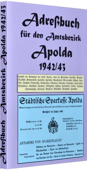 Adreßbuch Einwohnerbuch Stadt und Land APOLDA 1942-1943