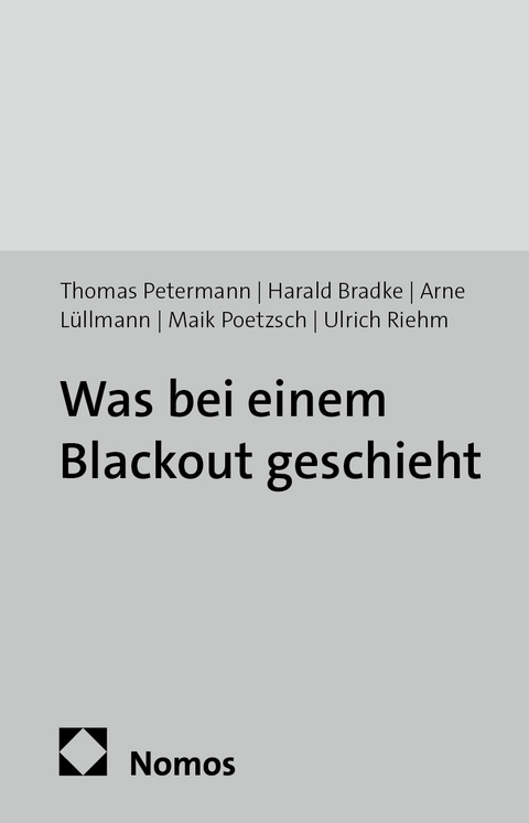Was bei einem Blackout geschieht - Thomas Petermann, Harald Bradke, Arne L&uuml;llmann, Maik Poetzsch, Ulrich Riehm