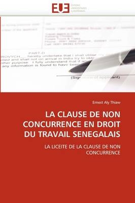 La clause de non concurrence en droit du travail senegalais -  Thiaw-E