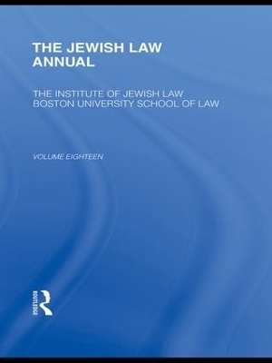 The Jewish Law Annual Volume 18 - 