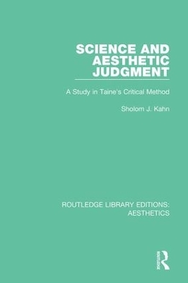 Science and Aesthetic Judgement - Sholom J. Kahn
