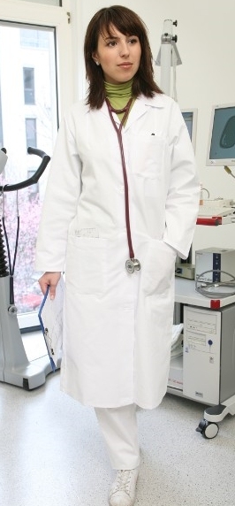 Damen Pr&auml;parationskittel, wei&szlig;, Gr&ouml;&szlig;e 40