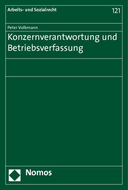 Konzernverantwortung und Betriebsverfassung - Peter Volkmann