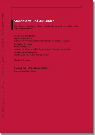Standesamt und Ausländer 36.Lfg.