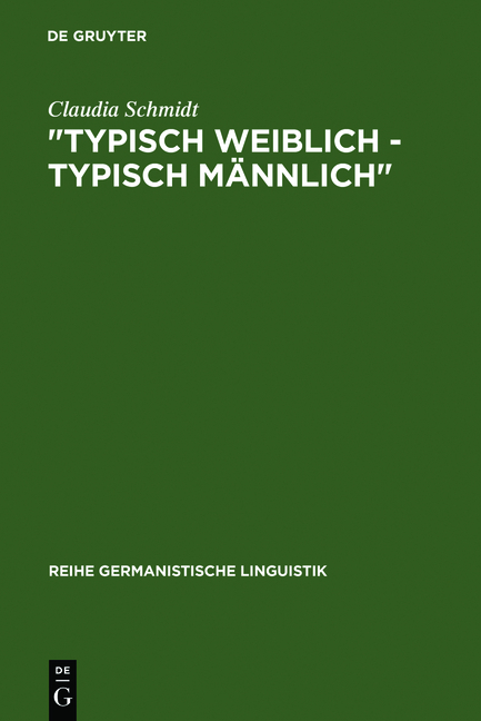 "Typisch weiblich - typisch m&auml;nnlich" - Claudia Schmidt
