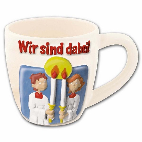 Ministranten-Tasse im 3D-Design &raquo;Wir sind dabei&laquo;
