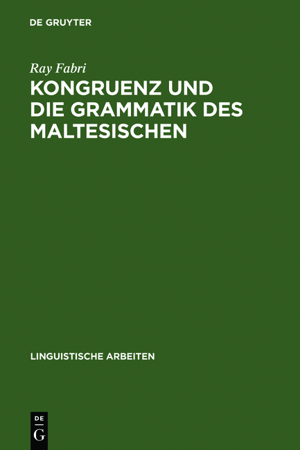 Kongruenz und die Grammatik des Maltesischen - Ray Fabri