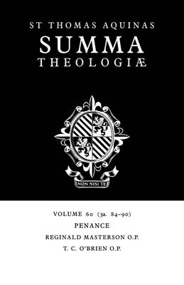 Summa Theologiae: Volume 60, Penance