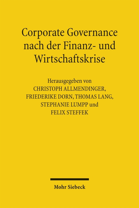 Corporate Governance nach der Finanz- und Wirtschaftskrise - 