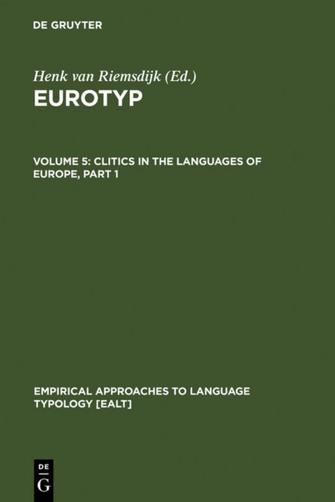 Eurotyp / Clitics in the Languages of Europe - 