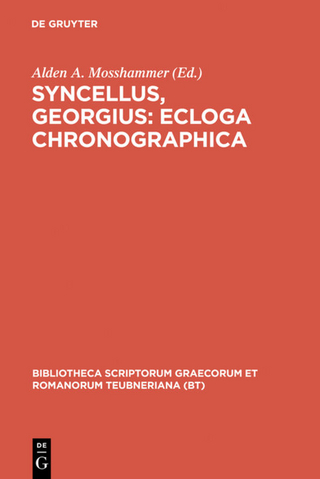 Syncellus, Georgius: Ecloga chronographica